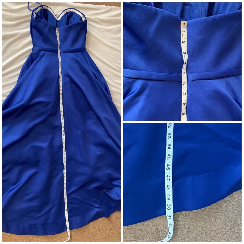 Terani Couture glamour blue high low formal prom dress (see description) - Picture 2 of 15